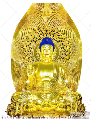 file tranh file goc in tranh phat giao canvas 185