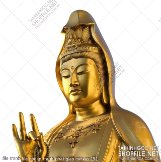 file tranh file goc in tranh phat giao canvas 191