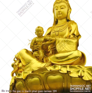 file tranh file goc in tranh phat giao canvas 194