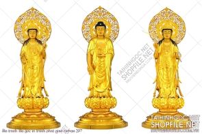 file tranh file goc in tranh phat giao canvas 207