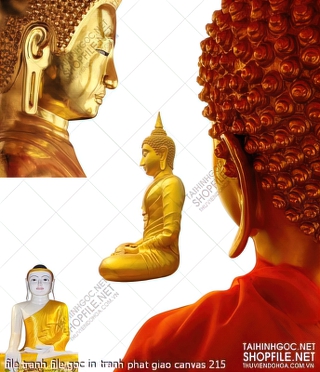 file tranh file goc in tranh phat giao canvas 215