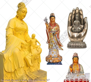 file tranh file goc in tranh phat giao canvas 217