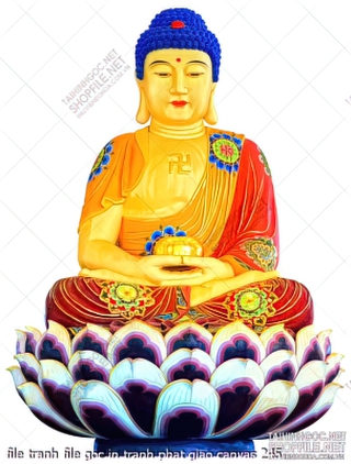 file tranh file goc in tranh phat giao canvas 245