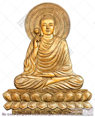 file tranh file goc in tranh phat giao canvas 255