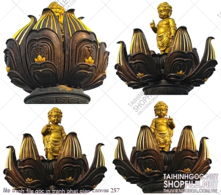 file tranh file goc in tranh phat giao canvas 257