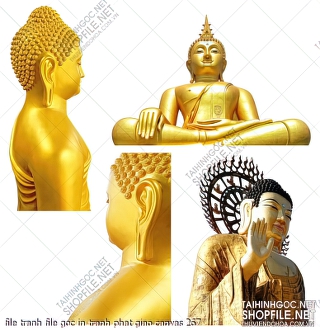 file tranh file goc in tranh phat giao canvas 267