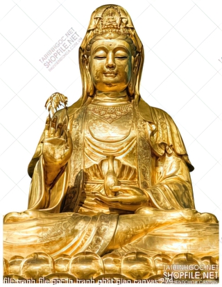 file tranh file goc in tranh phat giao canvas 274