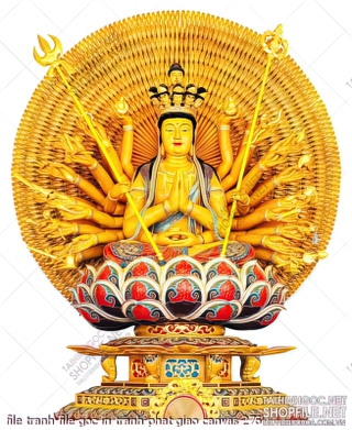 file tranh file goc in tranh phat giao canvas 276