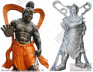 file tranh file goc in tranh phat giao canvas 319