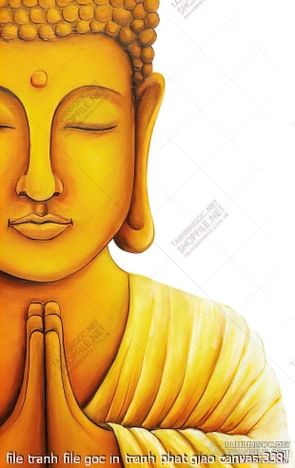 file tranh file goc in tranh phat giao canvas 338