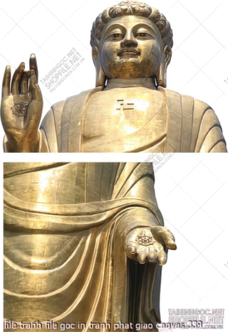 file tranh file goc in tranh phat giao canvas 339