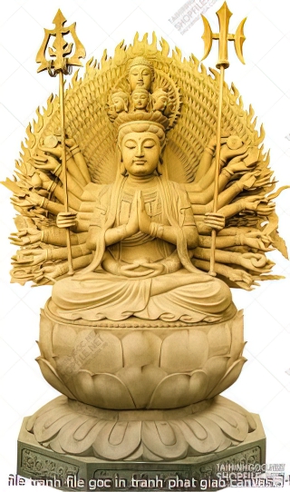 file tranh file goc in tranh phat giao canvas 340