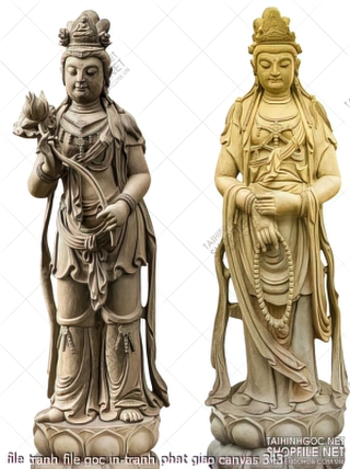 file tranh file goc in tranh phat giao canvas 343