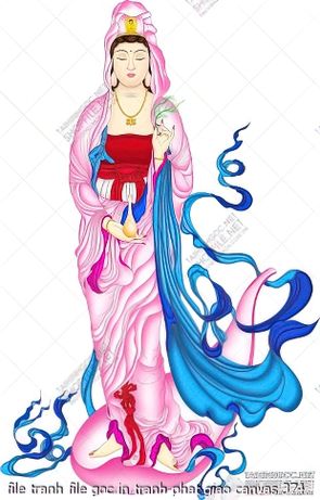 file tranh file goc in tranh phat giao canvas 374