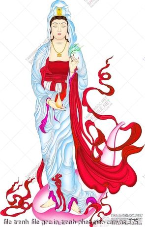 file tranh file goc in tranh phat giao canvas 375