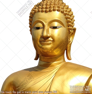 file tranh file goc in tranh phat giao canvas 398