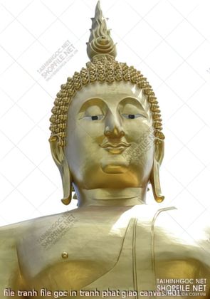 file tranh file goc in tranh phat giao canvas 401