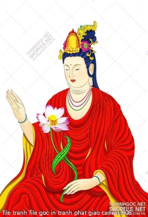 file tranh file goc in tranh phat giao canvas 406