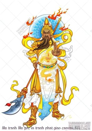 file tranh file goc in tranh phat giao canvas 411