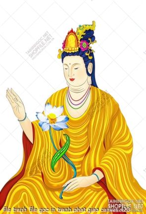 file tranh file goc in tranh phat giao canvas 420