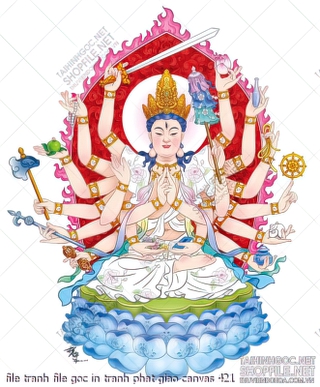 file tranh file goc in tranh phat giao canvas 421