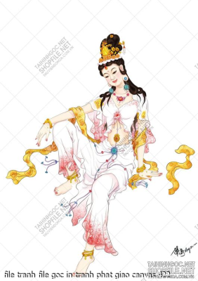 file tranh file goc in tranh phat giao canvas 422