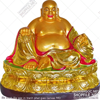 file tranh file goc in tranh phat giao canvas 443