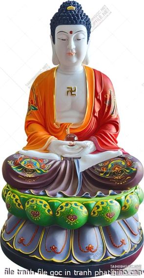 file tranh file goc in tranh phat giao canvas 446