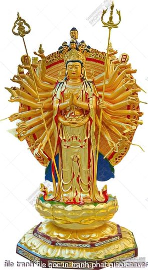 file tranh file goc in tranh phat giao canvas 447