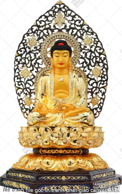 file tranh file goc in tranh phat giao canvas 457