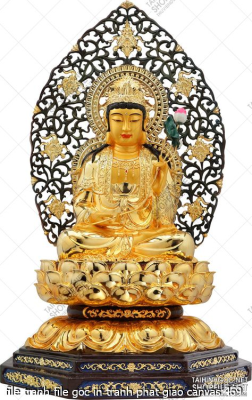 file tranh file goc in tranh phat giao canvas 469