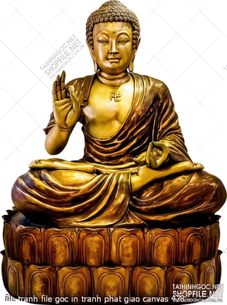 file tranh file goc in tranh phat giao canvas 478