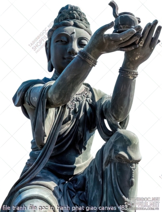 file tranh file goc in tranh phat giao canvas 483