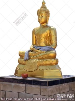 file tranh file goc in tranh phat giao canvas 484