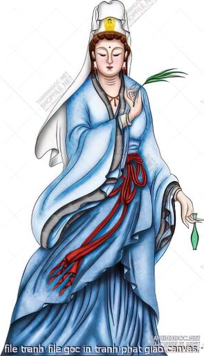 file tranh file goc in tranh phat giao canvas 492