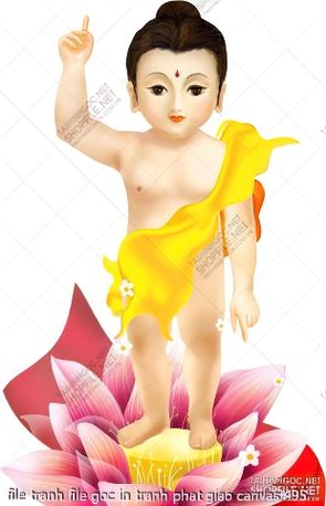 file tranh file goc in tranh phat giao canvas 495