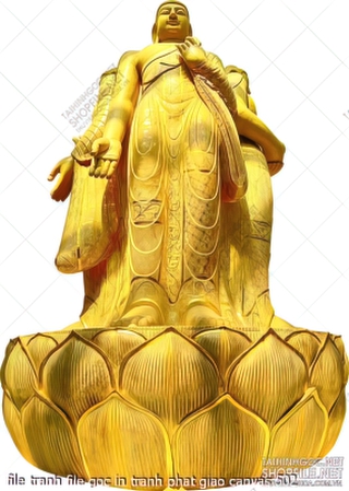 file tranh file goc in tranh phat giao canvas 502