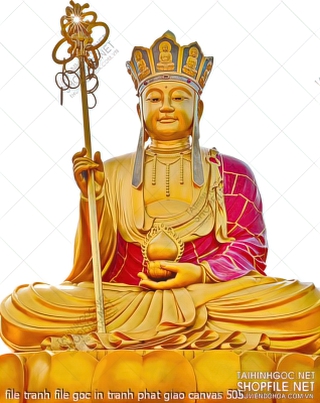 file tranh file goc in tranh phat giao canvas 505