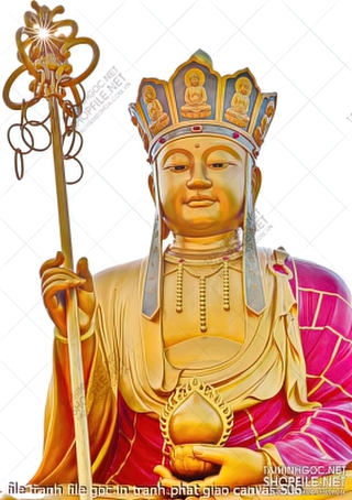 file tranh file goc in tranh phat giao canvas 506