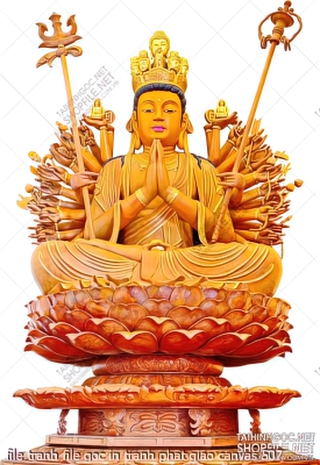 file tranh file goc in tranh phat giao canvas 507