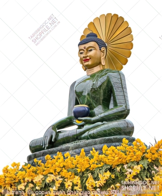 file tranh file goc in tranh phat giao canvas 508