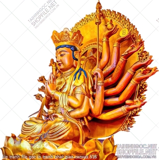 file tranh file goc in tranh phat giao canvas 516