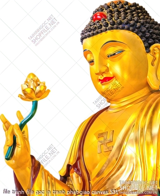 file tranh file goc in tranh phat giao canvas 531