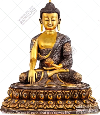 file tranh file goc in tranh phat giao canvas 540