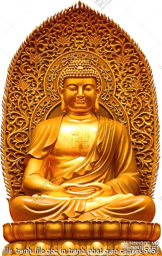 file tranh file goc in tranh phat giao canvas 546