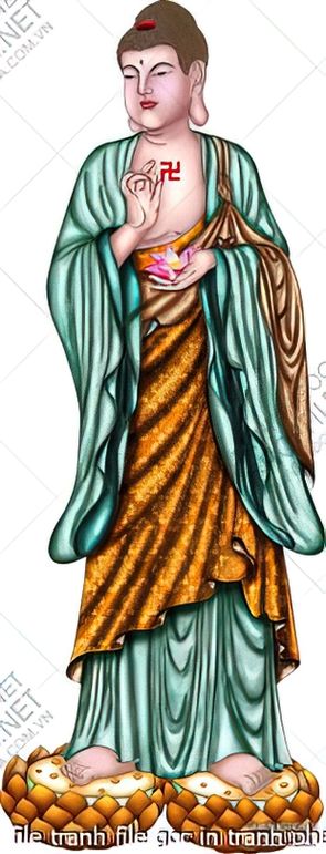 file tranh file goc in tranh phat giao canvas 553