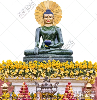 file tranh file goc in tranh phat giao canvas 555