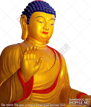 file tranh file goc in tranh phat giao canvas 557