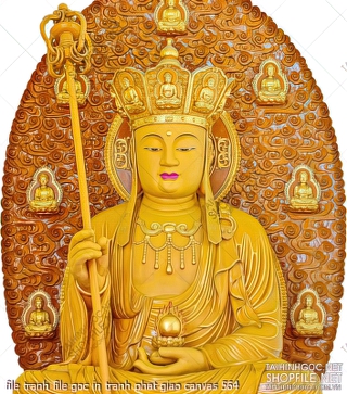 file tranh file goc in tranh phat giao canvas 564