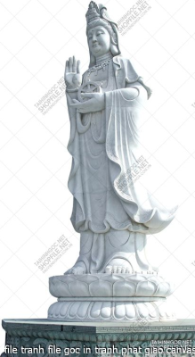 file tranh file goc in tranh phat giao canvas 565